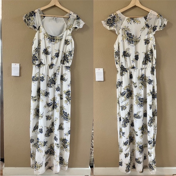 Joie White and Blue Sundress with Slit - Picture 5 of 10